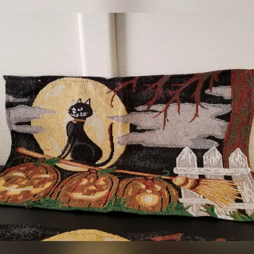 - New Handcrafted Cat and Pumpkin Tablemats, set of 2